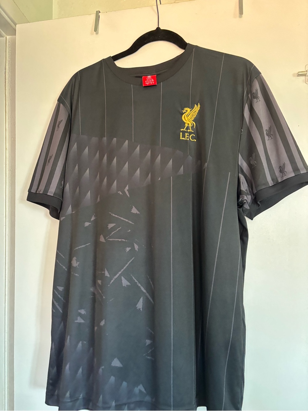 Liverpool Dark Gray Training Jersey with Yellow Crest